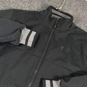 Under Armour Storm Soft Shell Zip Jacket Mens Large Black Performance Sports Gym